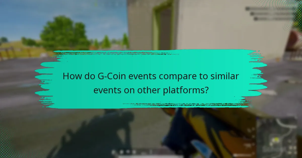 How do G-Coin events compare to similar events on other platforms?