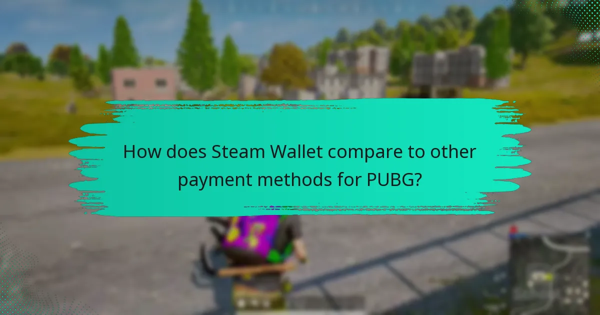 How does Steam Wallet compare to other payment methods for PUBG?