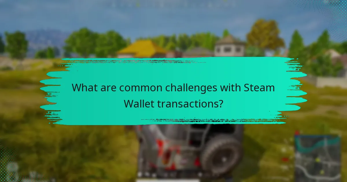 What are common challenges with Steam Wallet transactions?