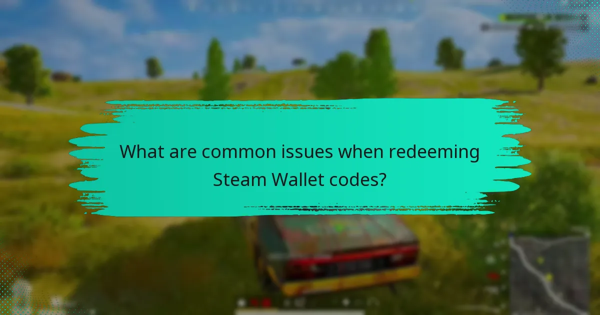 What are common issues when redeeming Steam Wallet codes?