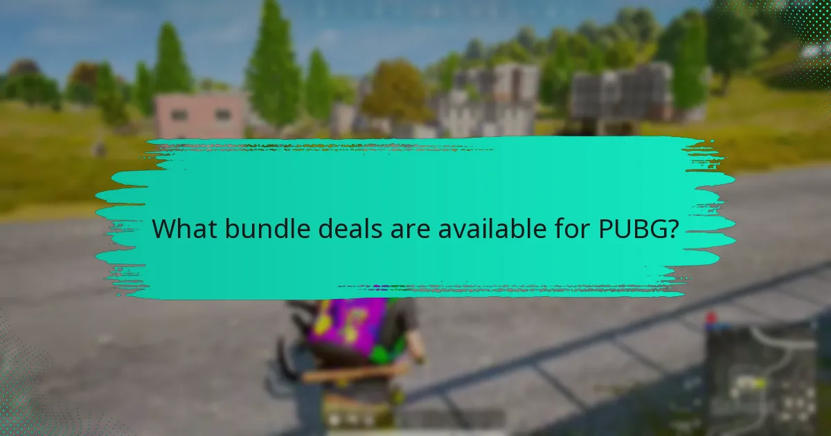 What bundle deals are available for PUBG?