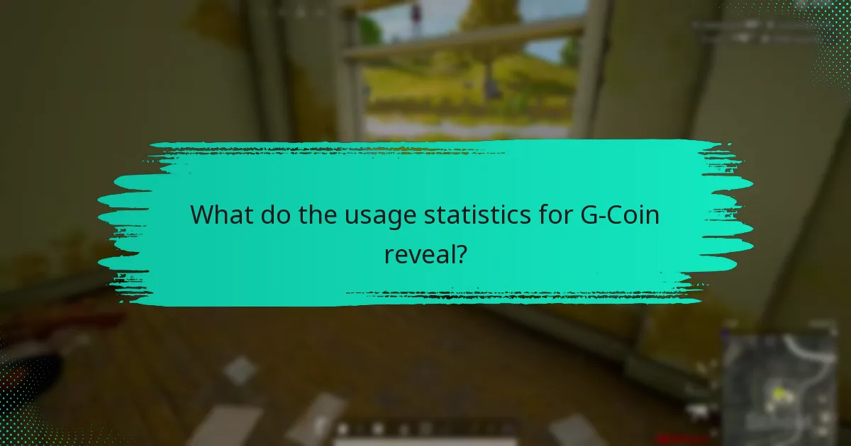 What do the usage statistics for G-Coin reveal?