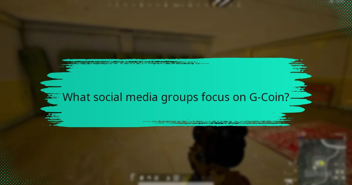 What social media groups focus on G-Coin?