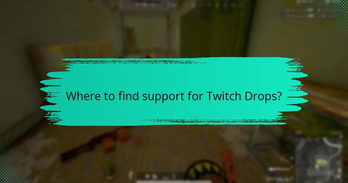 Where to find support for Twitch Drops?